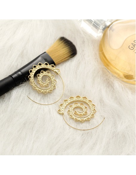 Spiral Hippie Hoops - Large Statement Earrings Spiral Hippie Hoops - Large Statement Earrings