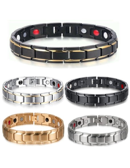 Magnetic Therapy Bracelets - Black, Silver, Gold Magnetic Therapy Bracelets - Black, Silver, Gold