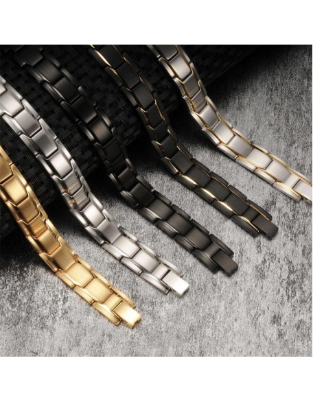 Magnetic Therapy Bracelets - Black, Silver, Gold Magnetic Therapy Bracelets - Black, Silver, Gold