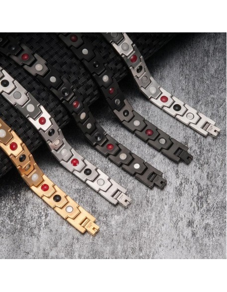 Magnetic Therapy Bracelets - Black, Silver, Gold Magnetic Therapy Bracelets - Black, Silver, Gold