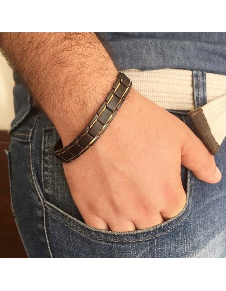 Magnetic Therapy Bracelets - Black, Silver, Gold Magnetic Therapy Bracelets - Black, Silver, Gold