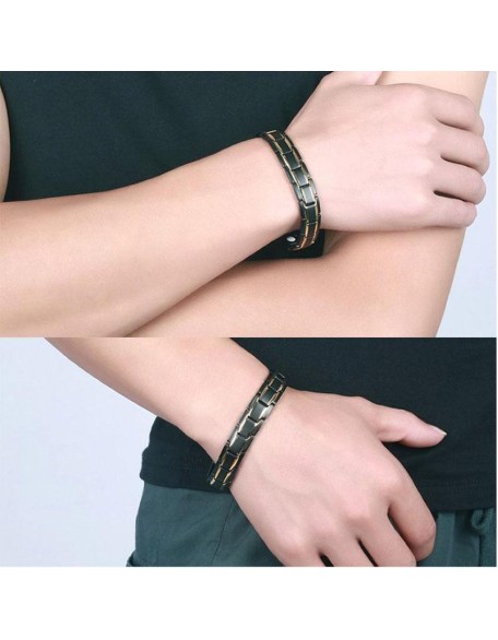 Magnetic Therapy Bracelets - Black, Silver, Gold Magnetic Therapy Bracelets - Black, Silver, Gold
