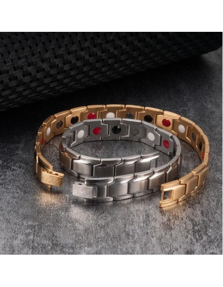 Magnetic Therapy Bracelets - Black, Silver, Gold Magnetic Therapy Bracelets - Black, Silver, Gold