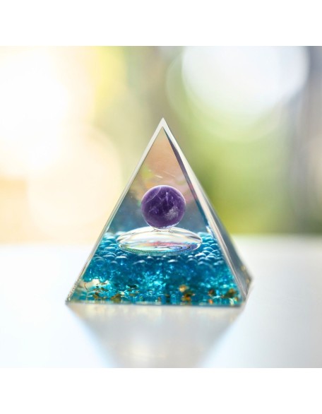 Amethyst Orgonite Pyramid - Orgone Energy Generator Amethyst Orgonite Pyramid - Orgone Energy Generator