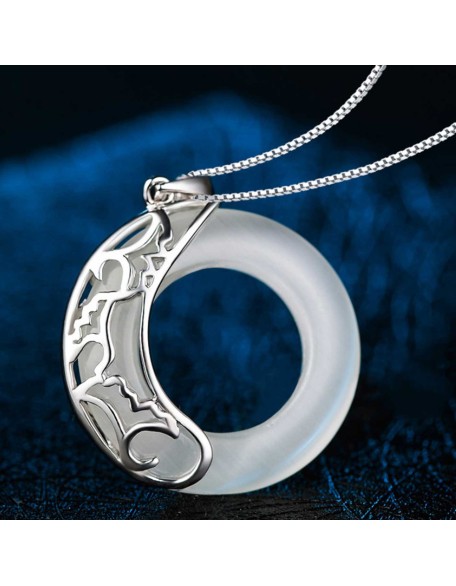 Dragon & Phoenix Couple Necklace - Obsidian & Opal Pendants for Protection Dragon & Phoenix Couple Necklace - Obsidian & Opal Pendants for Protection