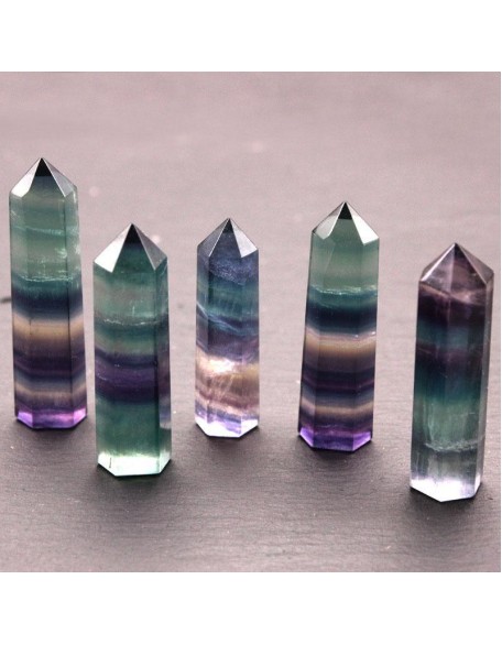 Rainbow Fluorite Wand - 7 Chakra Healing Rainbow Fluorite Wand - 7 Chakra Healing