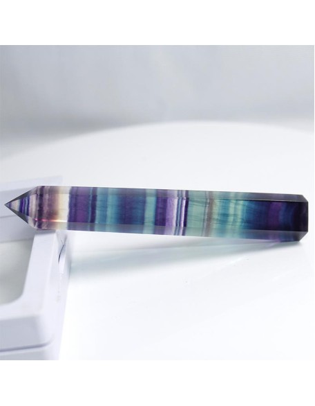 Rainbow Fluorite Wand - 7 Chakra Healing Rainbow Fluorite Wand - 7 Chakra Healing