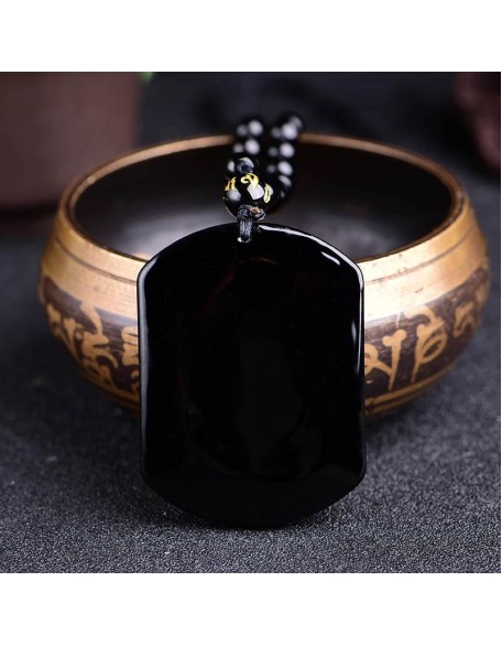 Black Obsidian Wolf Protection Necklace Wolf Pendant Black Obsidian Wolf Protection Necklace Wolf Pendant