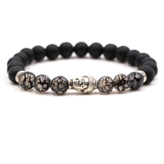 Buddha Head Agate Bead Bracelet - Improve Focus Buddha Head Agate Bead Bracelet - Improve Focus
