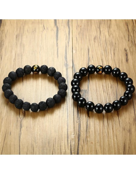 Grounding Agate and Lava Stone Bracelet Set Grounding Agate and Lava Stone Bracelet Set