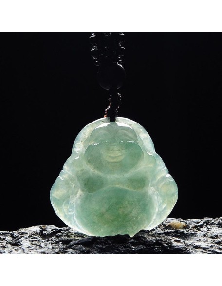 Jade Laughing Buddha Necklace - Promote Happiness & Good Luck Jade Laughing Buddha Necklace - Promote Happiness & Good Luck