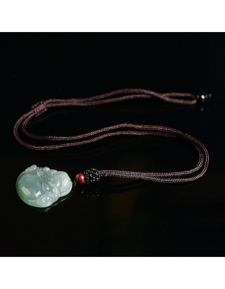 Jade Laughing Buddha Necklace - Promote Happiness & Good Luck Jade Laughing Buddha Necklace - Promote Happiness & Good Luck