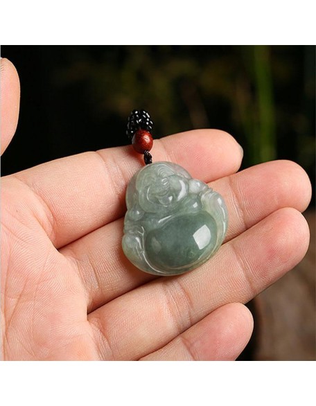 Jade Laughing Buddha Necklace - Promote Happiness & Good Luck Jade Laughing Buddha Necklace - Promote Happiness & Good Luck