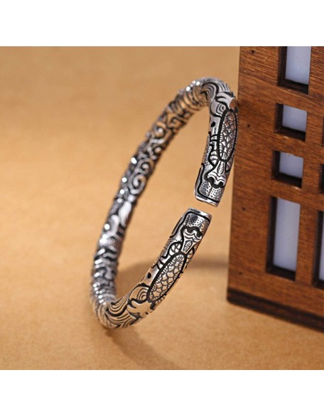 Ancient Silver Dragon Cuff Bracelet Ancient Silver Dragon Cuff Bracelet