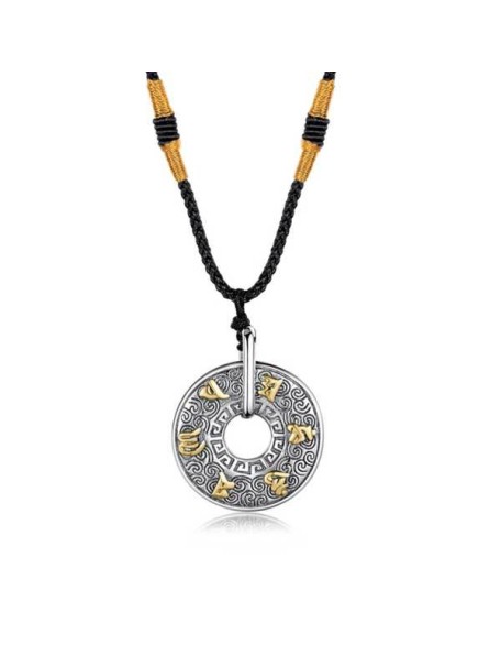 Tibetan Mani Mantra Coin Necklace Tibetan Mani Mantra Coin Necklace
