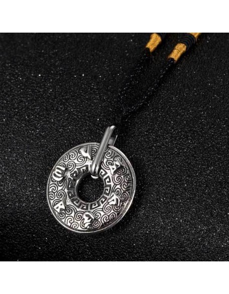 Tibetan Mani Mantra Coin Necklace Tibetan Mani Mantra Coin Necklace