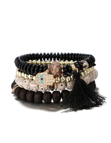 Hamsa Hand Bracelet Set - Evil Eye Protection Hamsa Hand Bracelet Set - Evil Eye Protection