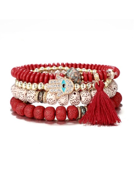 Hamsa Hand Bracelet Set - Evil Eye Protection Hamsa Hand Bracelet Set - Evil Eye Protection