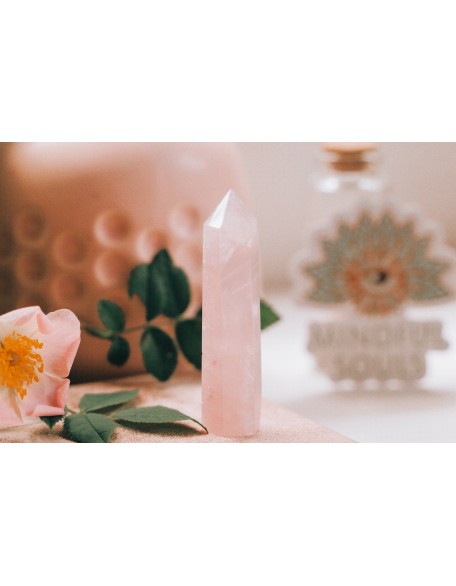 Rose Quartz Wand - Heart Chakra Healing