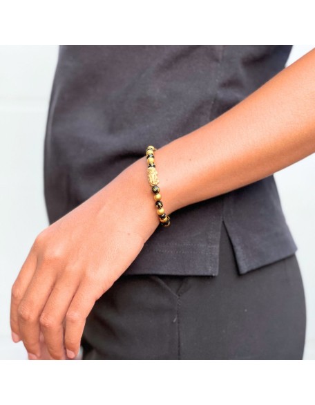 Black and Gold Feng Shui Beads Pixiu Charm Black and Gold Feng Shui Beads Pixiu Charm