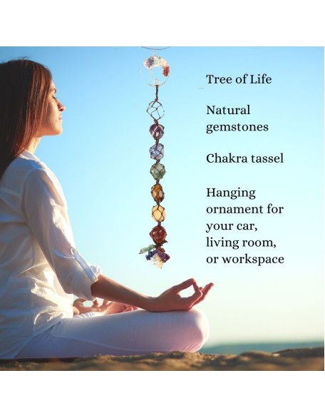 7 Chakra Hanging Tassel Necklace - Balance & Healing 7 Chakra Hanging Tassel Necklace - Balance & Healing