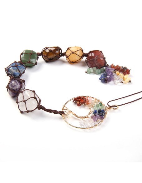 7 Chakra Hanging Tassel Necklace - Balance & Healing 7 Chakra Hanging Tassel Necklace - Balance & Healing