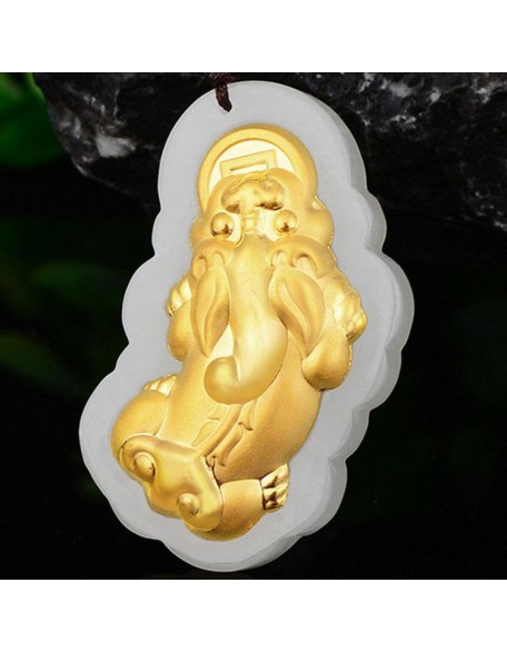 Hetian Jade Pixiu Necklace - Manifest Abundance Hetian Jade Pixiu Necklace - Manifest Abundance