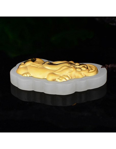 Hetian Jade Pixiu Necklace - Manifest Abundance Hetian Jade Pixiu Necklace - Manifest Abundance