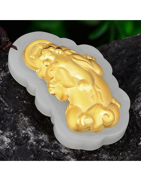 Hetian Jade Pixiu Necklace - Manifest Abundance Hetian Jade Pixiu Necklace - Manifest Abundance