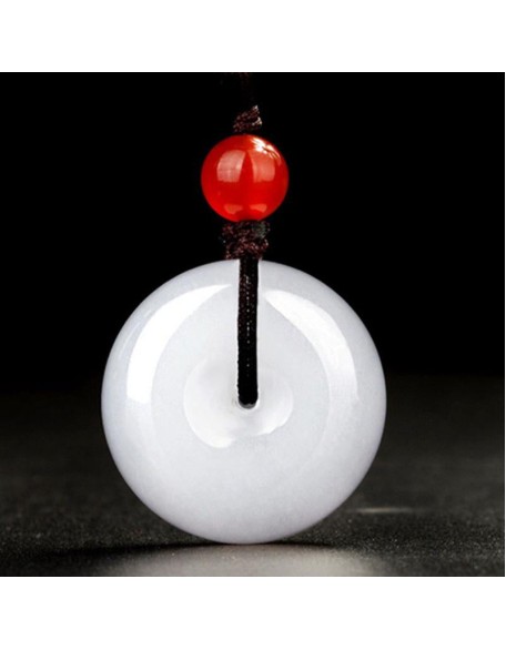 White Jade Disk Necklace - For Purity & Good Things White Jade Disk Necklace - For Purity & Good Things