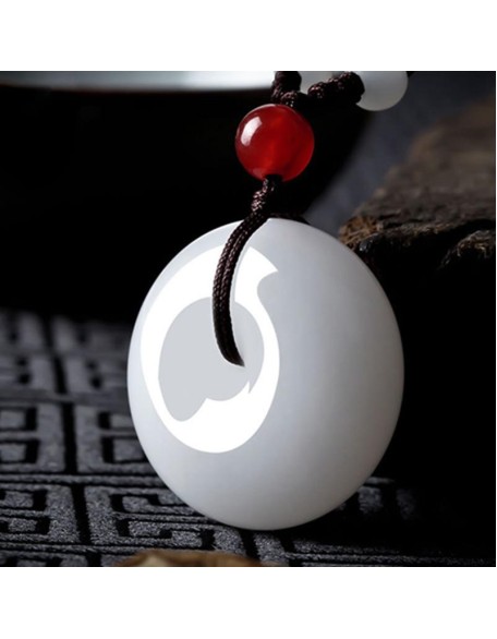 White Jade Disk Necklace - For Purity & Good Things White Jade Disk Necklace - For Purity & Good Things