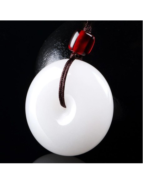 White Jade Disk Necklace - For Purity & Good Things White Jade Disk Necklace - For Purity & Good Things