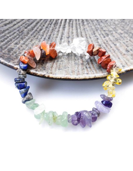 7 Chakra Raw Crystal Bracelet 7 Chakra Raw Crystal Bracelet