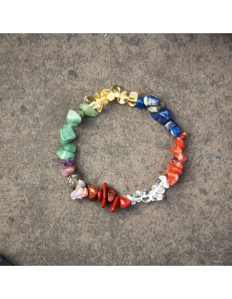 7 Chakra Raw Crystal Bracelet 7 Chakra Raw Crystal Bracelet