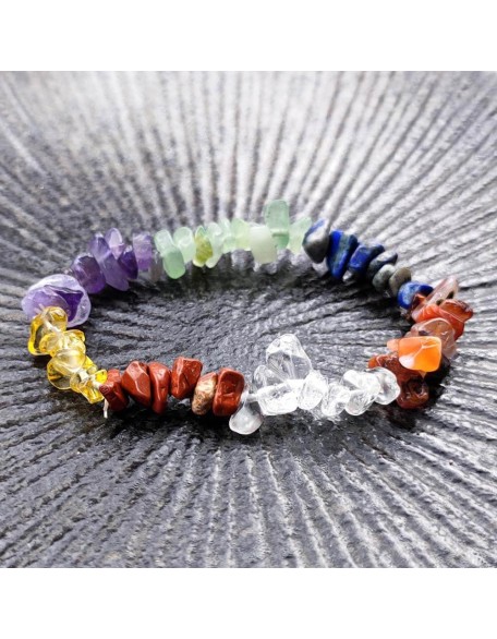 7 Chakra Raw Crystal Bracelet 7 Chakra Raw Crystal Bracelet