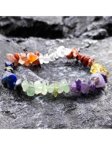 7 Chakra Raw Crystal Bracelet 7 Chakra Raw Crystal Bracelet