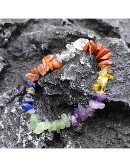 7 Chakra Raw Crystal Bracelet 7 Chakra Raw Crystal Bracelet