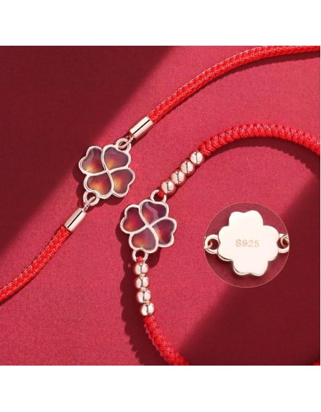 Four Leaf Clover Bracelet - Friendship Good Luck Charm Four Leaf Clover Bracelet - Friendship Good Luck Charm