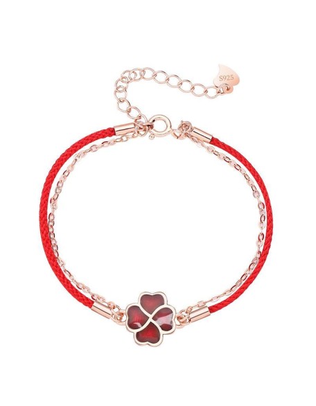 Four Leaf Clover Bracelet - Friendship Good Luck Charm Four Leaf Clover Bracelet - Friendship Good Luck Charm