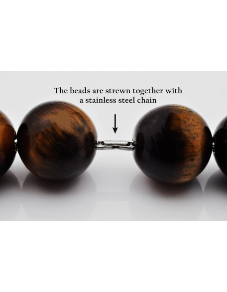 Men's Genuine Gemstone Bead Stainless Steel Franco Link Bracelet Men's Genuine Gemstone Bead Stainless Steel Franco Link Bracelet