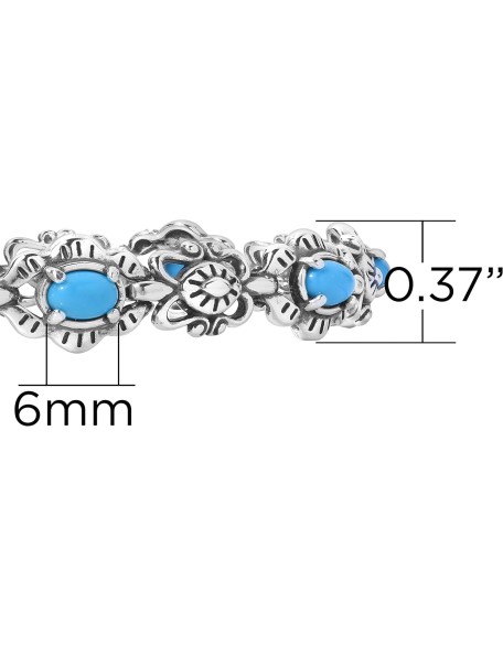 American West Jewelry Sterling Silver Women's Link Bracelet American West Jewelry Sterling Silver Women's Link Bracelet