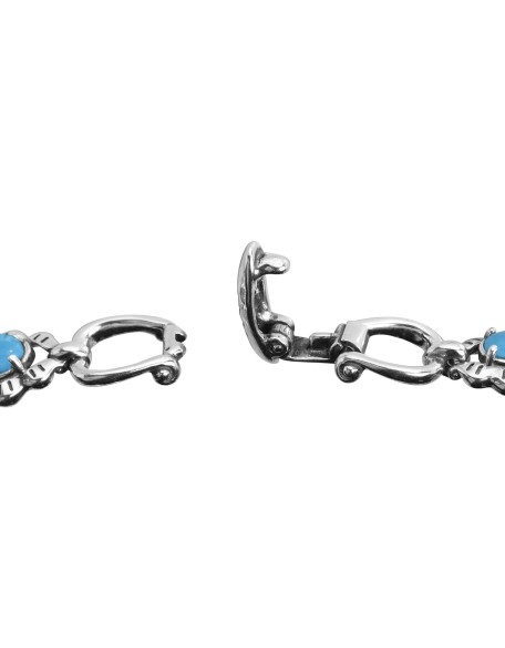American West Jewelry Sterling Silver Women's Link Bracelet American West Jewelry Sterling Silver Women's Link Bracelet