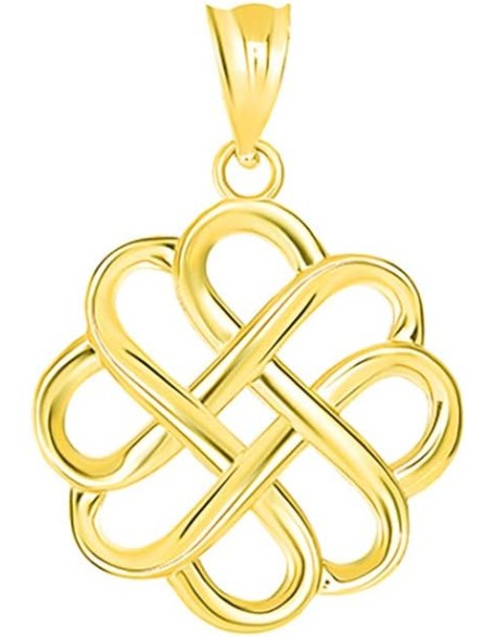 Exquisite 10k Yellow Gold Endless Love Good Luck Irish Celtic Knot Pendant Exquisite 10k Yellow Gold Endless Love Good Luck Irish Celtic Knot Pendant