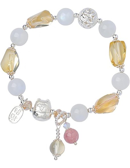 Feng Shui Lucky Cat Maneki Neko Bracelet Gem Bracelet Pure Silver Charms Luxurious Metaphysical Jewelry for Prosperity Money Good Luck Feng Shui Lucky Cat Maneki Neko Bracelet Gem Bracelet Pure Silver Charms Luxurious Metaphysical Jewelry for Prosperity Money Good Luck