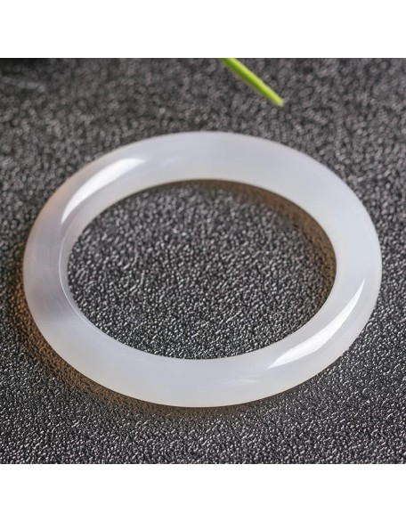 Women's Jade Bangle, Gray Chalcedony Bangle, Women's Gray Agate Bangle, Feng Shui Jade Bangle Women's Jade Bangle, Gray Chalcedony Bangle, Women's Gray Agate Bangle, Feng Shui Jade Bangle