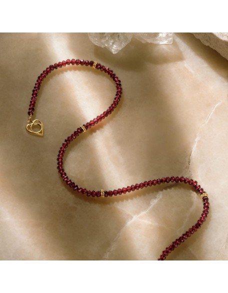 Spirit of Love - Genuine Garnet Stones 925 Sterling Silver- 18K Gold Plated Wrap Bracelet Spirit of Love - Genuine Garnet Stones 925 Sterling Silver- 18K Gold Plated Wrap Bracelet