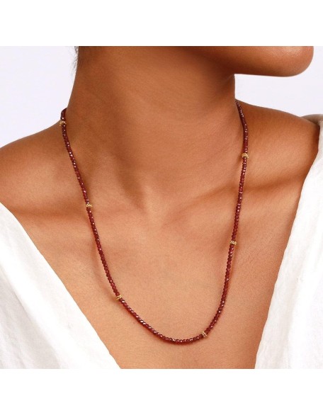 Spirit of Love - Genuine Garnet Stones 925 Sterling Silver- 18K Gold Plated Wrap Bracelet Spirit of Love - Genuine Garnet Stones 925 Sterling Silver- 18K Gold Plated Wrap Bracelet