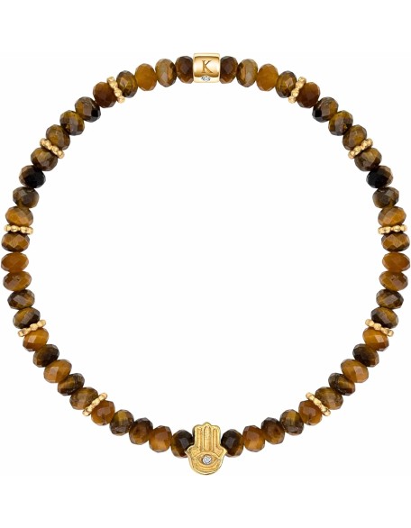 Fierce Spirit - Women's Genuine Tiger's Eye Labradorite Pyrite Gemstones18K Gold Plated Bras Evil Eye Fierce Spirit - Women's Genuine Tiger's Eye Labradorite Pyrite Gemstones18K Gold Plated Bras Evil Eye