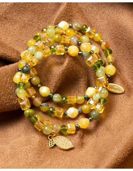 Agate Stone and Natural Crystal Beads Bracelet for Women Agate Stone and Natural Crystal Beads Bracelet for Women
