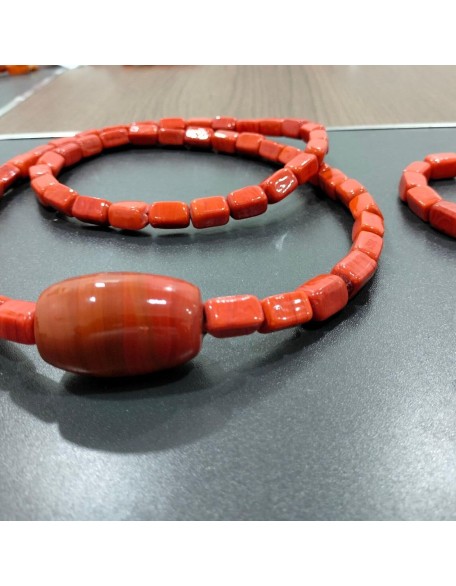 Original Coral Beads Necklace And Coral Bead Bracelet, Igbo bead African jewelry Original Coral Beads Necklace And Coral Bead Bracelet, Igbo bead African jewelry